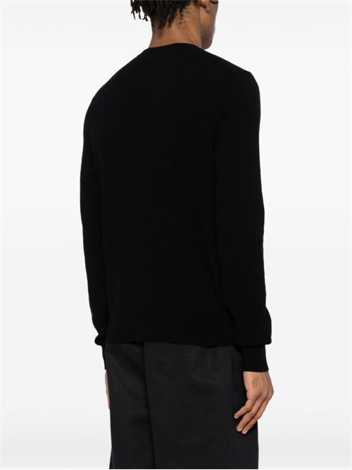 Cardigan con doppio emblema a cuore rosso COMME DES GARÇONS PLAY | AXN0570511BLACK